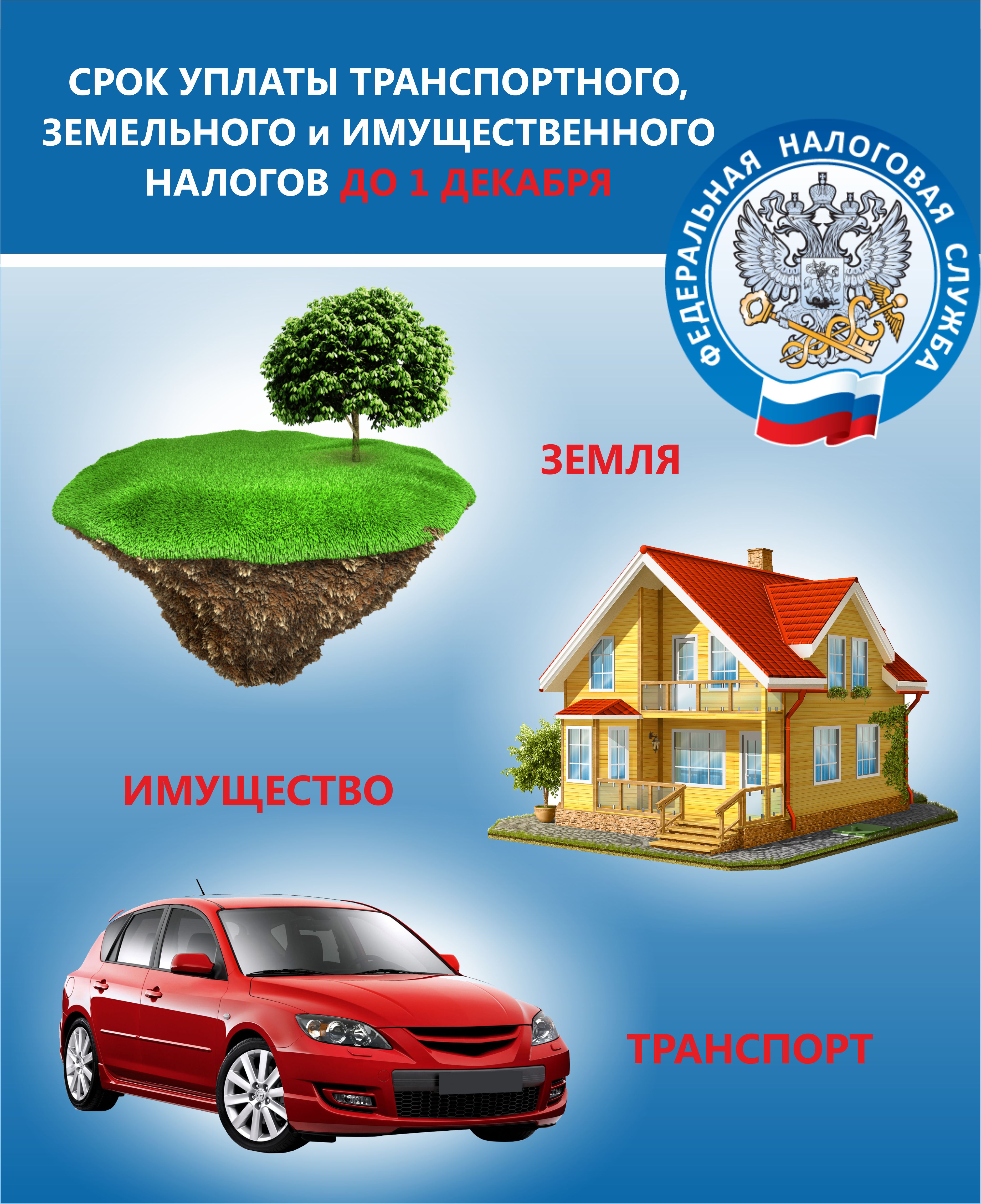 Об уплате имущественных налогов.